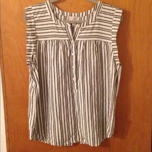 Loft linen blend sleeveless top